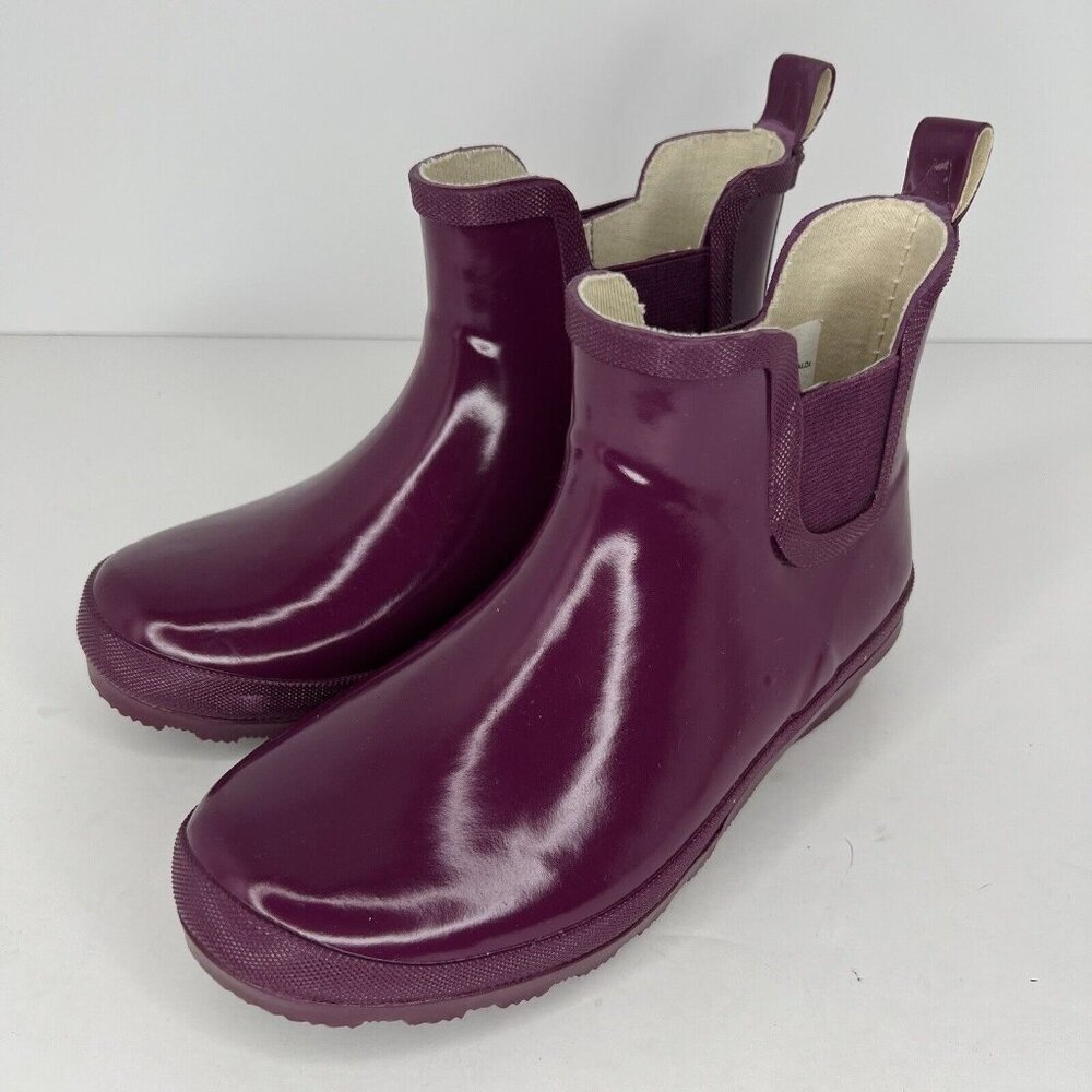 GARDENLINE Grape Waterproof Pull-On Womens Size 6 Rubber Rain/Gardening Boots